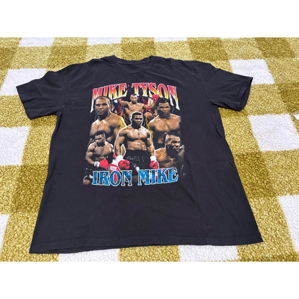 Mike Tyson Iron Mike Graphic T-Shirt Black Boxing Heavyweight Champion XL